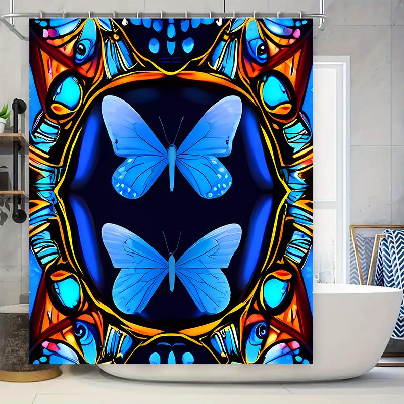 Blue Butterfly Shower Curtain 3D Printed Bathroom Decor Blue Floral Print Shower Curtain Waterproof Fabric Shower Curtains For H W60H190(CM)-1 Pcs
Blue Butterfly Shower Curtain 3D Printed Bathroom Decor Blue Floral Print Shower Curtain Waterproof Fabric Shower Curtains For H W60H190(CM)-1 Pcs