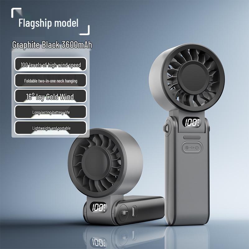 2026 High-Speed Portable Neck Fan: 100 Speeds, USB Rechargeable, Foldable, Strong Wind 3600mAh Battery чорний
2026 High-Speed Portable Neck Fan: 100 Speeds, USB Rechargeable, Foldable, Strong Wind 3600mAh Battery чорний