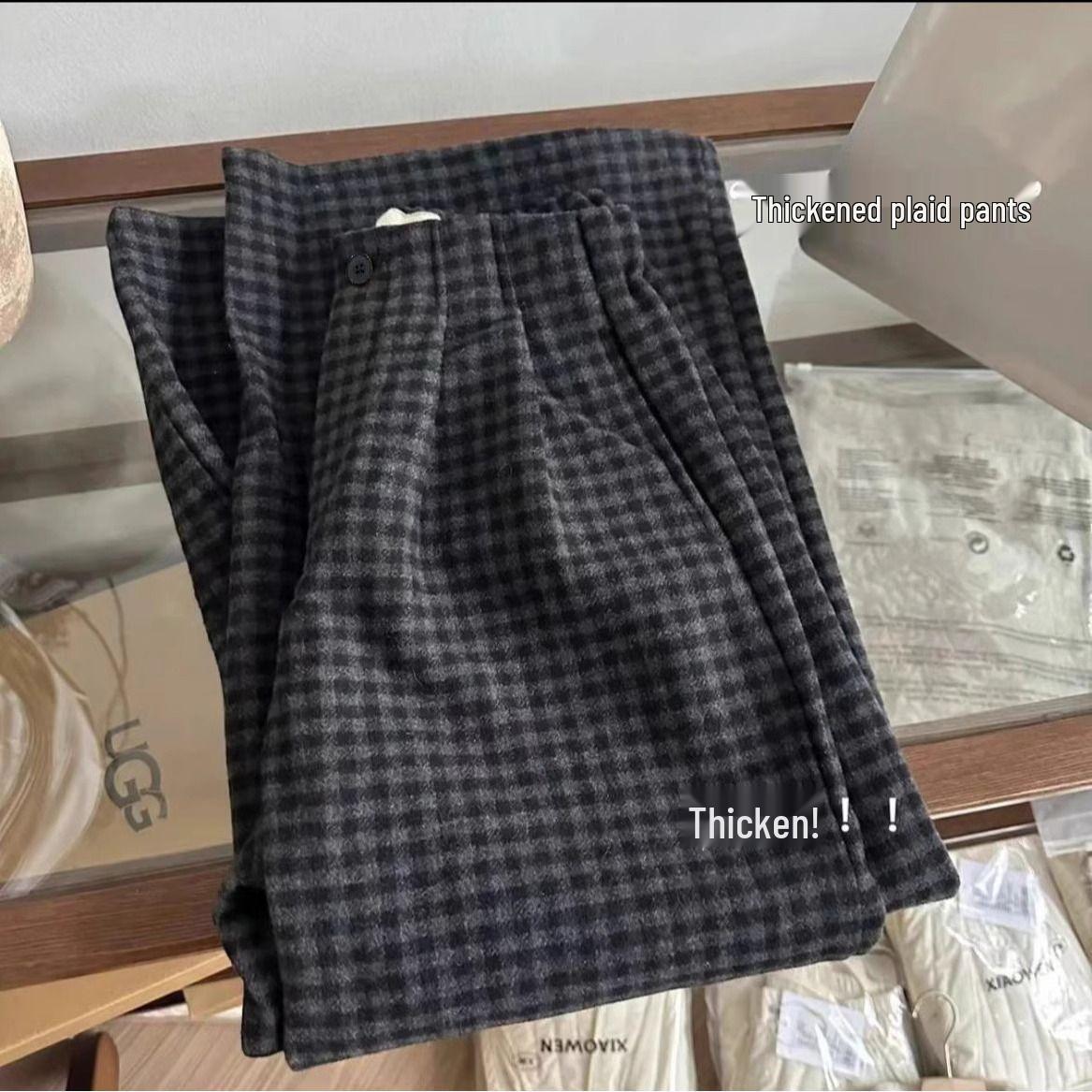 Autumn Vintage Plaid Fleece-Lined Wide-Leg Pants – Thickened, Loose Fit, Slimming, Semi-Elastic Waist Medium
Autumn Vintage Plaid Fleece-Lined Wide-Leg Pants – Thickened, Loose Fit, Slimming, Semi-Elastic Waist Medium