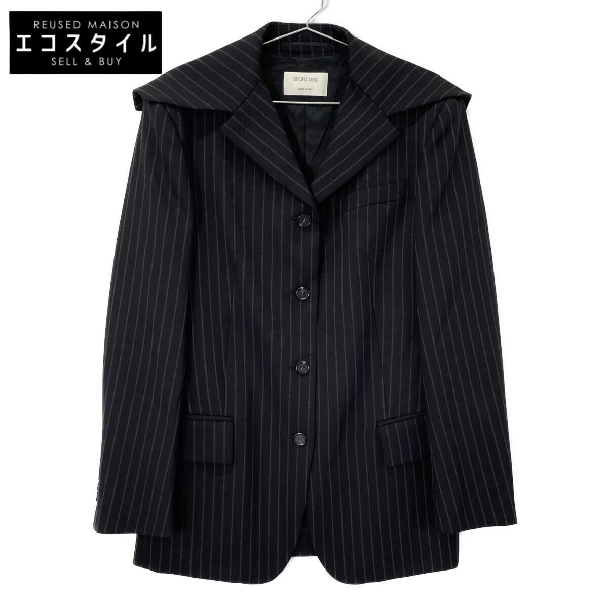 SPORTMAX 204602296 Black Sailor Collar Tailored Jacket Jacket 42 blackUsed
SPORTMAX 204602296 Black Sailor Collar Tailored Jacket Jacket 42 blackUsed