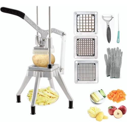 Havulhua Upgraded Stainless Steel Vegetable Cutter: Perfect for potatoes, tomatoes, peppers, and mushrooms. 3 replacement blades in various widths (1/
Havulhua Upgraded Stainless Steel Vegetable Cutter: Perfect for potatoes, tomatoes, peppers, and mushrooms. 3 replacement blades in various widths (1/