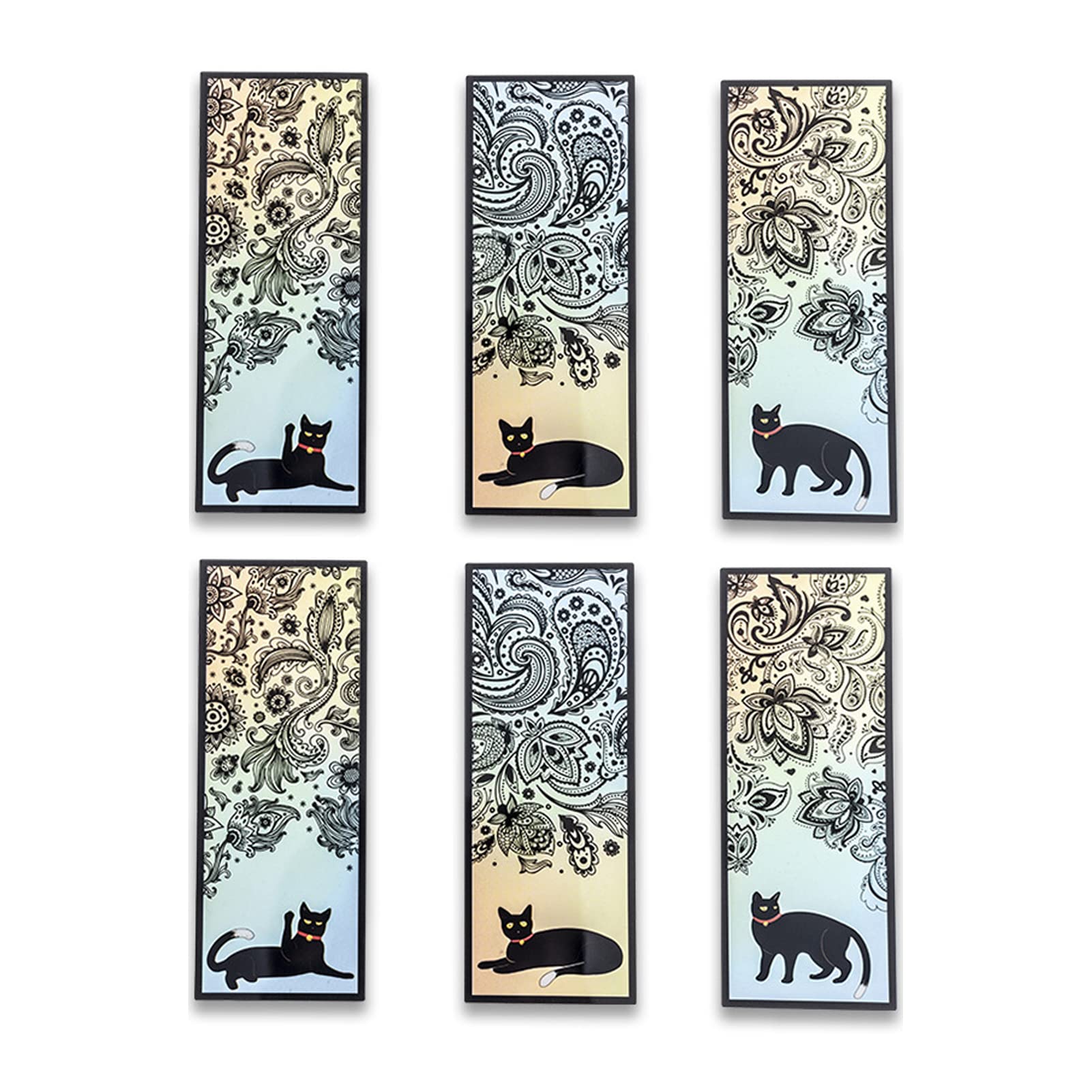 WIICOYK Stylish Bookmark Cat Bookmarker Stained Glass Style Character 6 Pieces Black Bookmark Bookmark For Reading Cute and Book/Diary (Cat Doodle)
WIICOYK Stylish Bookmark Cat Bookmarker Stained Glass Style Character 6 Pieces Black Bookmark Bookmark For Reading Cute and Book/Diary (Cat Doodle)