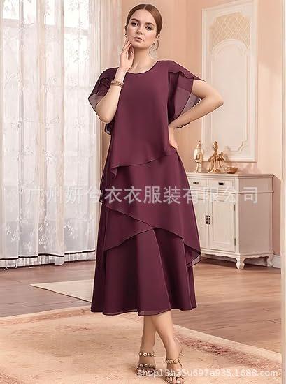Women s summer new loose chiffon irregular fashion casual dress S бордовий
Women s summer new loose chiffon irregular fashion casual dress S бордовий
