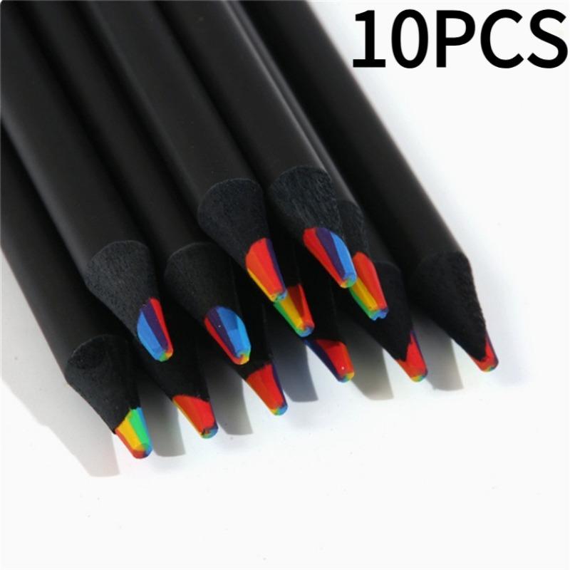 10PCS black wood rainbow pencil seven-color same core colored lead advanced core
10PCS black wood rainbow pencil seven-color same core colored lead advanced core