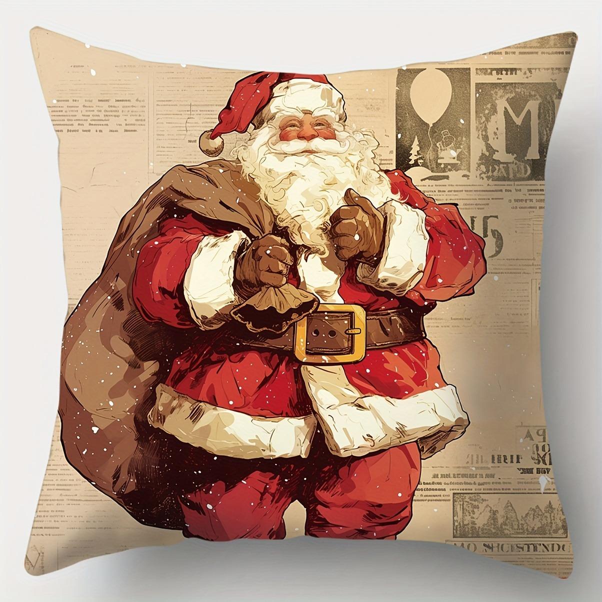 Рождественское украшение наволочка винтажная ретро-стиль Санта-Клаус наволочка диванная подушка люкс комната украшение дома 40x40cm
Рождественское украшение наволочка винтажная ретро-стиль Санта-Клаус наволочка диванная подушка люкс комната украшение дома 40x40cm