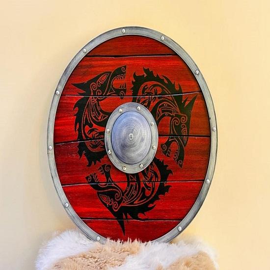 Dragons Wooden Shield Viking Shield Norse Mythology Valhalla Shield Medieval Warrior Battle Worn Shield
Dragons Wooden Shield Viking Shield Norse Mythology Valhalla Shield Medieval Warrior Battle Worn Shield