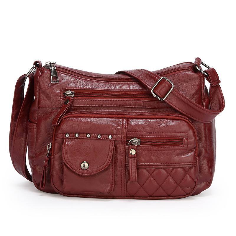 Soft Leather Multiple Compartments Large Capacity Shoulder Crossbody Bag Women Versatile Four Seass Fashi винный
Soft Leather Multiple Compartments Large Capacity Shoulder Crossbody Bag Women Versatile Four Seass Fashi винный