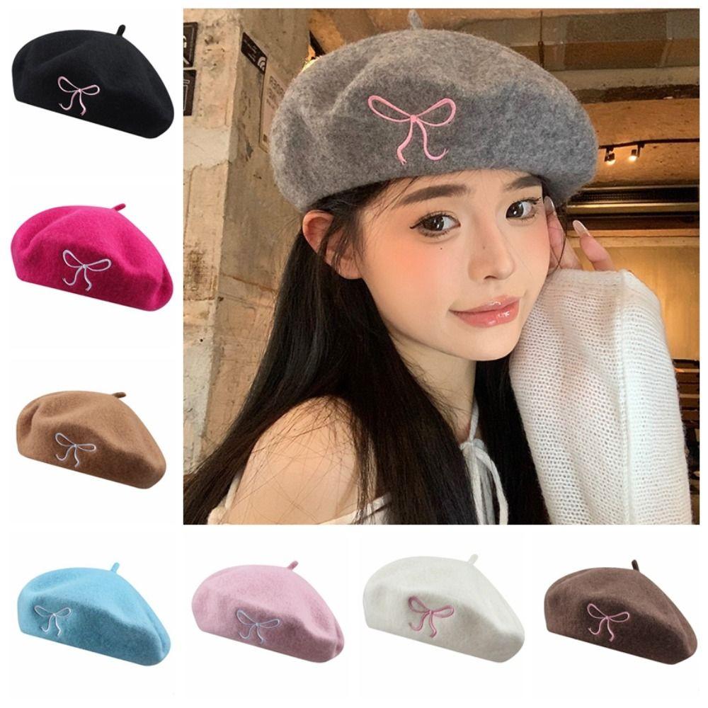 Solid Color Bow Beret Hat Embroidery Women Octagonal Cap Temperament Woolen Painter Hat Autumn белый
Solid Color Bow Beret Hat Embroidery Women Octagonal Cap Temperament Woolen Painter Hat Autumn белый