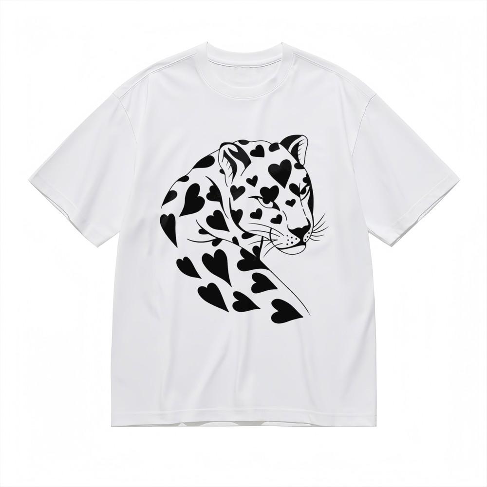Women s Oversize T-Shirt Monochrome Leopard Heart Pattern Cotton Tops Essential 4XL
Women s Oversize T-Shirt Monochrome Leopard Heart Pattern Cotton Tops Essential 4XL