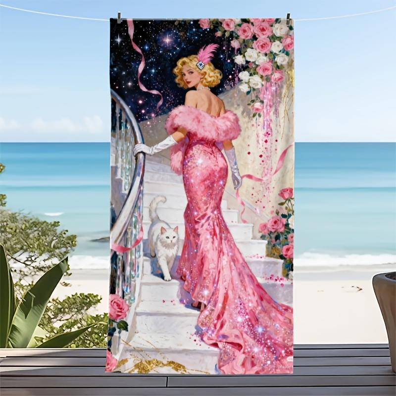 Dreamy Starry Sky and Rose Theme polyester microfiber beach towel is highly absorbent, suitable for swimming and beach outings W30*H60(CM)
Dreamy Starry Sky and Rose Theme polyester microfiber beach towel is highly absorbent, suitable for swimming and beach outings W30*H60(CM)