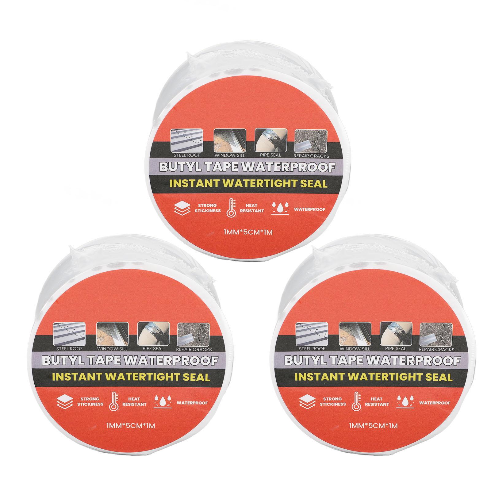 3pcs 1mmx5cmx1m Water Proof Sealing Tape Self Adhesive Aluminum Foil Tape for Roof Leak Patching
3pcs 1mmx5cmx1m Water Proof Sealing Tape Self Adhesive Aluminum Foil Tape for Roof Leak Patching