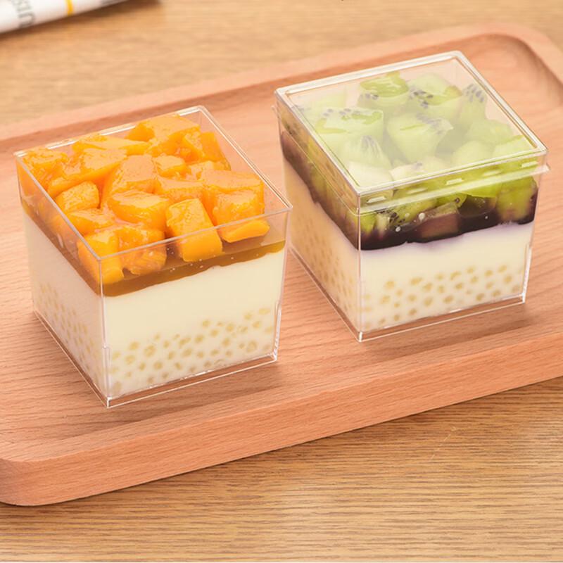 Одноразовые квадратные пластиковые десертные стаканчики для мусса с крышками
Одноразовые квадратные пластиковые десертные стаканчики для мусса с крышками