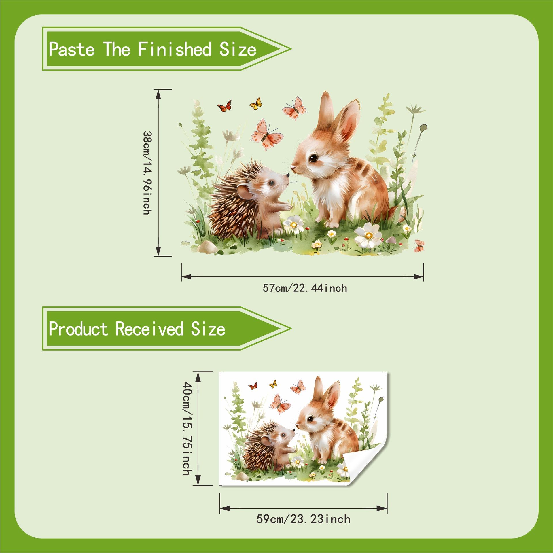 Watercolor Rabbit And Hedgehog Self Adhesive Wall Sticker Removable No Residue Decorative Art 40x59cm різнокольоровий
Watercolor Rabbit And Hedgehog Self Adhesive Wall Sticker Removable No Residue Decorative Art 40x59cm різнокольоровий