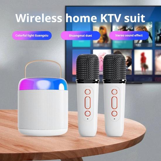 Bluetooth-совместимый динамик с беспроводными микрофонами, стереозвук, простое подключение, мини-караоке-машина, игрушка для детей и взрослых
Bluetooth-совместимый динамик с беспроводными микрофонами, стереозвук, простое подключение, мини-караоке-машина, игрушка для детей и взрослых