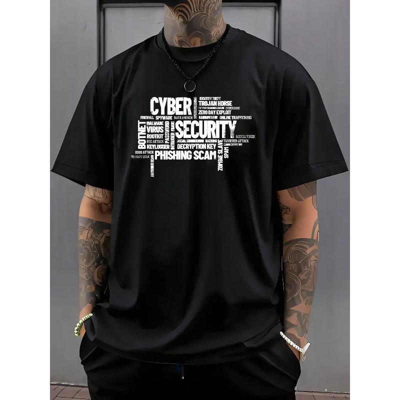 European Size Men s Cybersecurity Graphic Print T-Shirt - Summer Casual Short Sleeve Round Neck Tee with IT Security Terms Design, Machine Washable 4XL чорний
European Size Men s Cybersecurity Graphic Print T-Shirt - Summer Casual Short Sleeve Round Neck Tee with IT Security Terms Design, Machine Washable 4XL чорний
