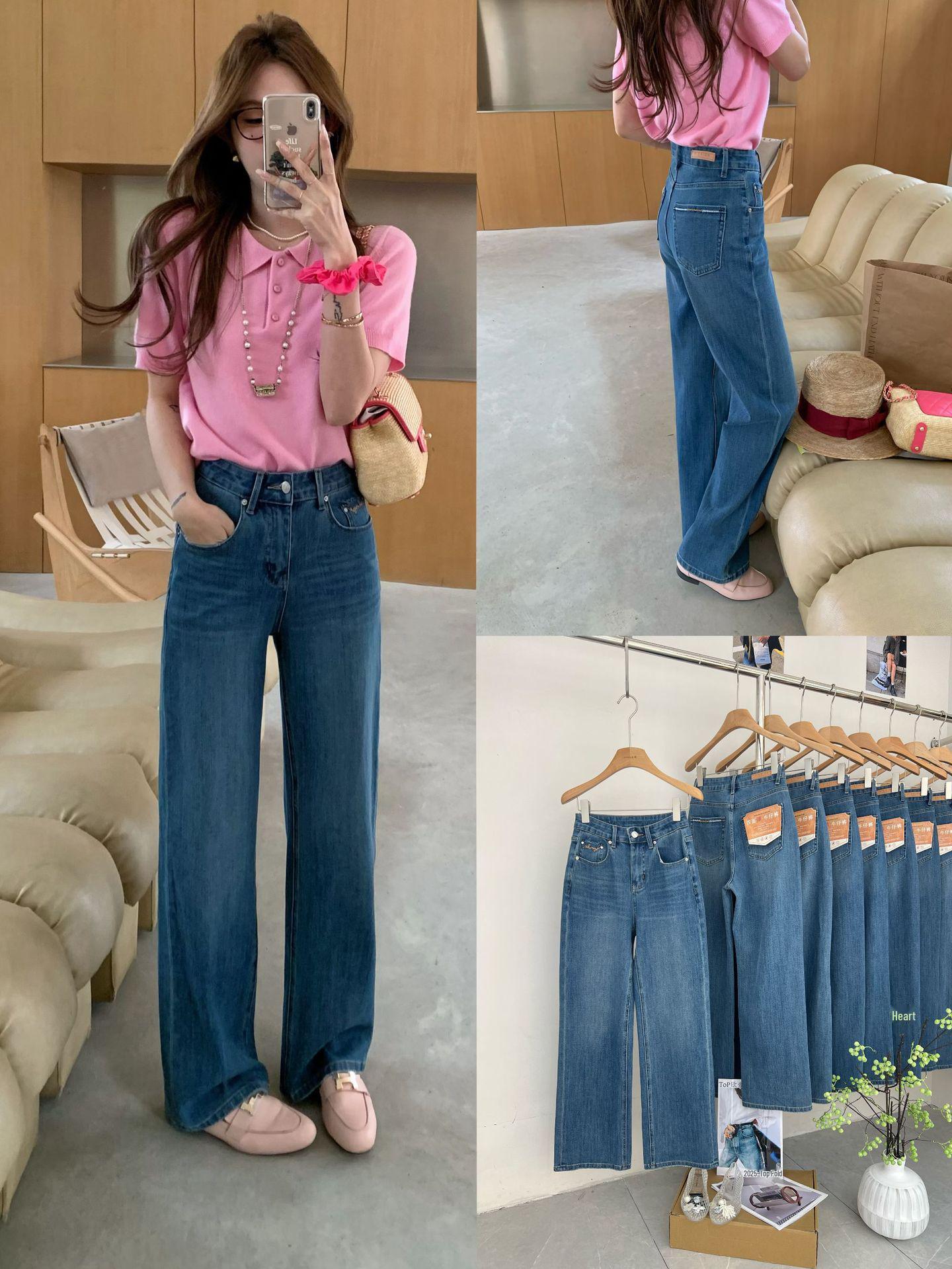 European Style Slim Fit Straight Leg Jeans - Korean Color, Floor Length 29 синий
European Style Slim Fit Straight Leg Jeans - Korean Color, Floor Length 29 синий