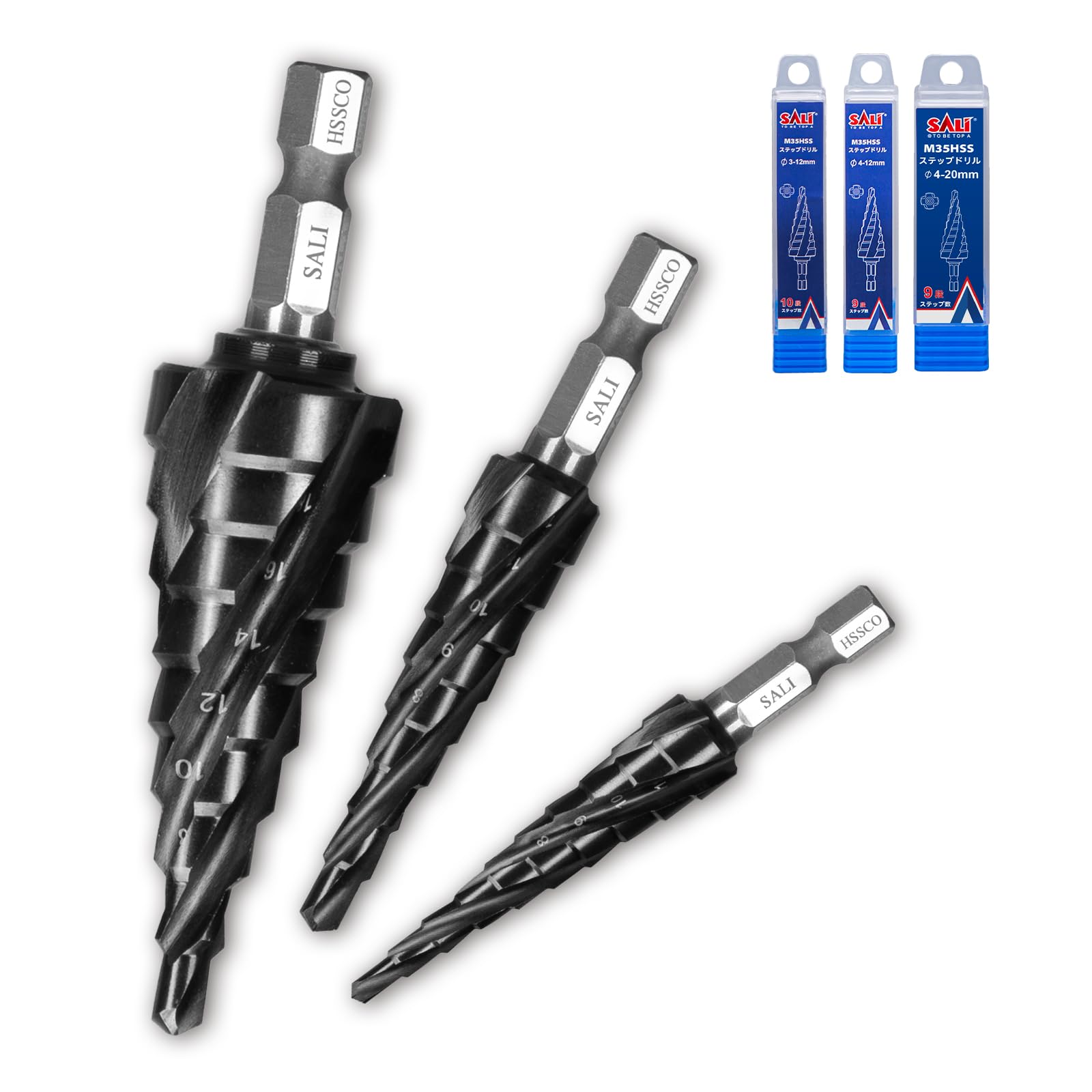 SALI Step Bamboo Shoot Step Hexagonal Titanium Suitable for Stainless Plastic of 3 Drill, Drill, Drill, Four-Blade, 6.35mm, Shaft, Spiral, Coating,
SALI Step Bamboo Shoot Step Hexagonal Titanium Suitable for Stainless Plastic of 3 Drill, Drill, Drill, Four-Blade, 6.35mm, Shaft, Spiral, Coating,