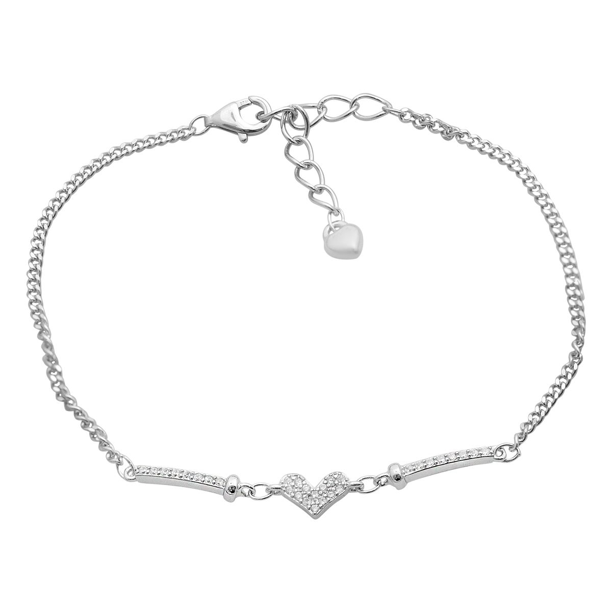 Silver bracelet with cubic zirconia, product weight 2.81 g (2206514) 17-20cm білий
Silver bracelet with cubic zirconia, product weight 2.81 g (2206514) 17-20cm білий