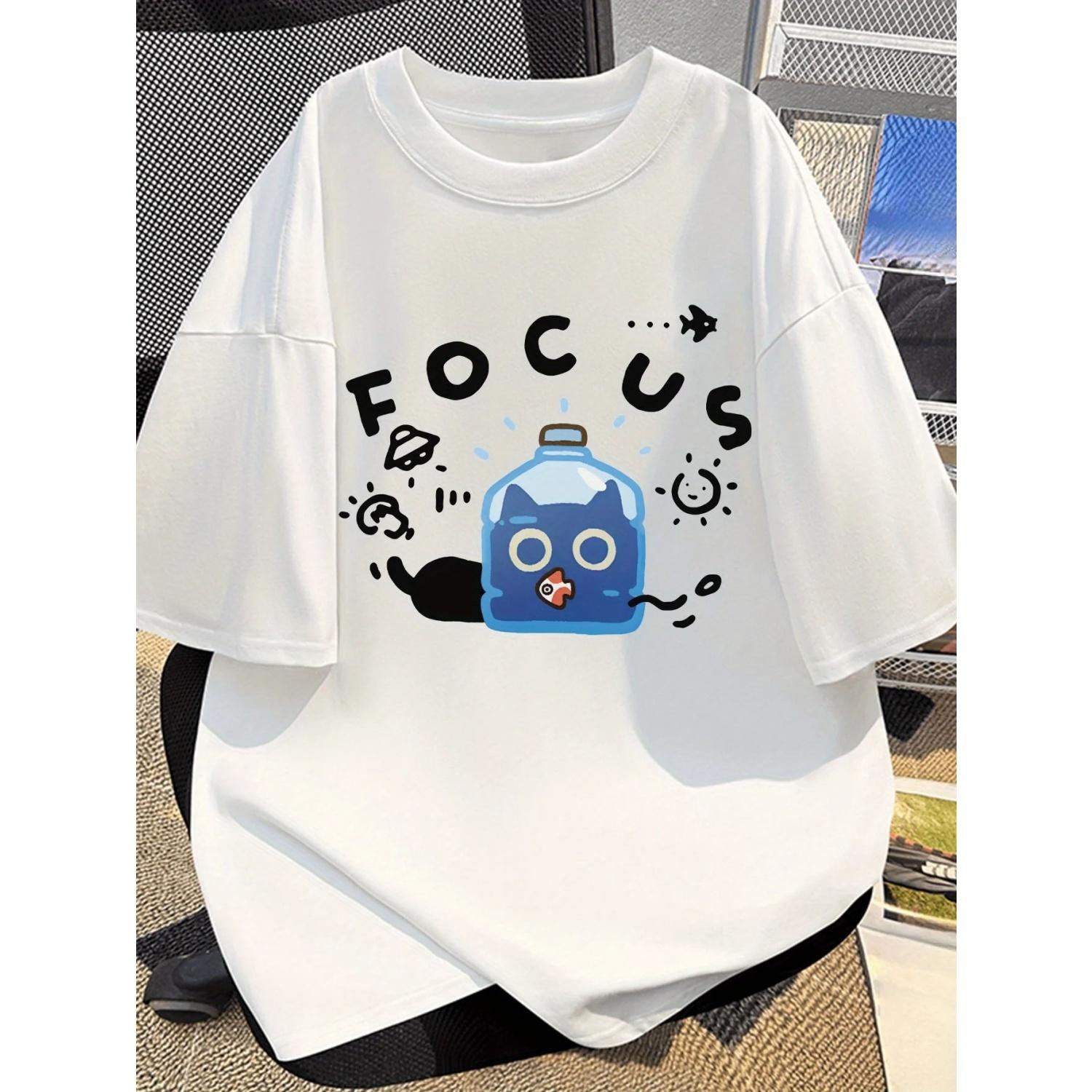 Casual T-Shirt for Men Women s Cute Cat Print Short Sleeve Summer New American Streetwear Round Neck Youth Fashion Tee XXXXXL білий
Casual T-Shirt for Men Women s Cute Cat Print Short Sleeve Summer New American Streetwear Round Neck Youth Fashion Tee XXXXXL білий