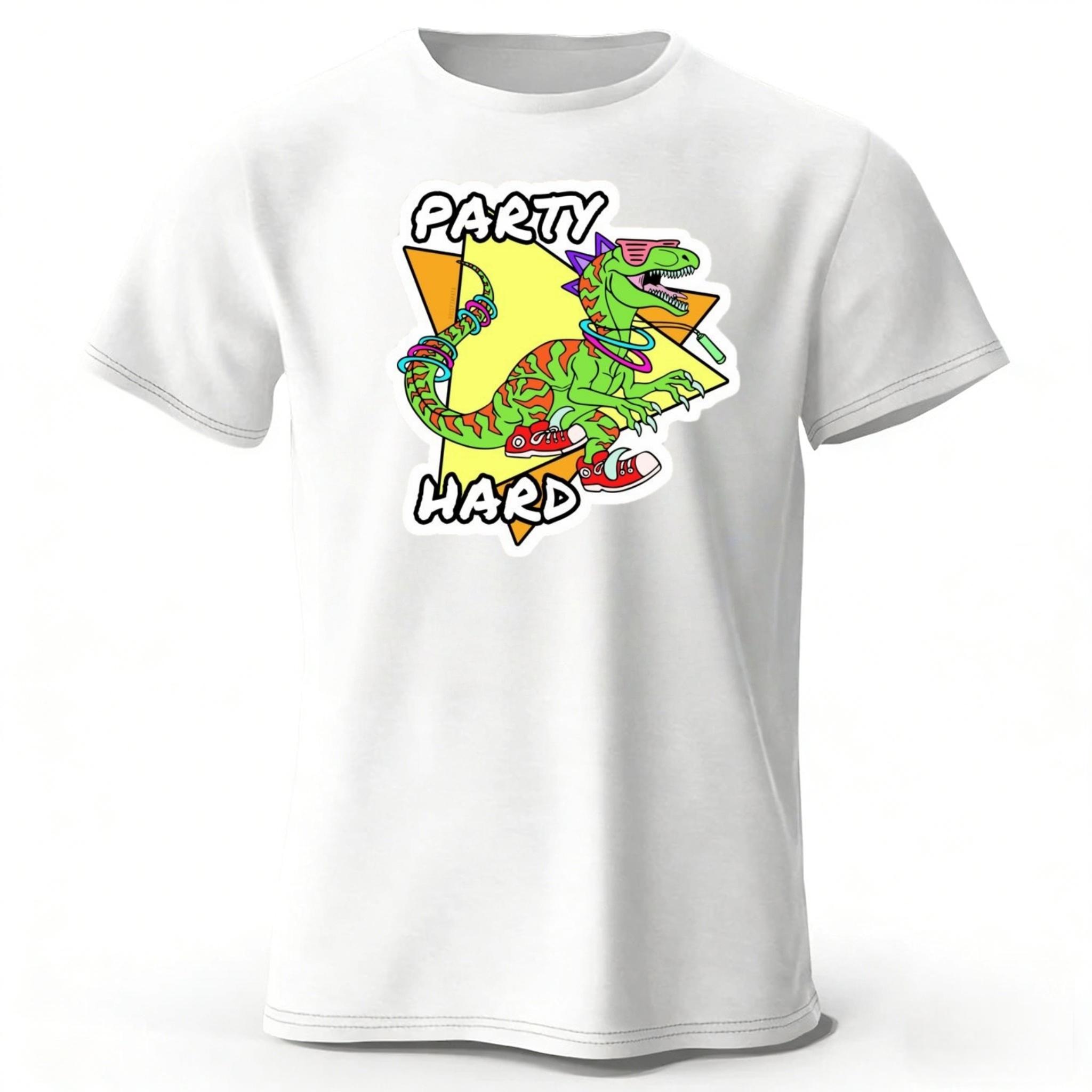 New Style Party Dinosaur Fun Pure Cotton TShirt Summer Mens Loose Plus Size Breathable Sports Short Sleeve Trendy Outfit 4XL
New Style Party Dinosaur Fun Pure Cotton TShirt Summer Mens Loose Plus Size Breathable Sports Short Sleeve Trendy Outfit 4XL