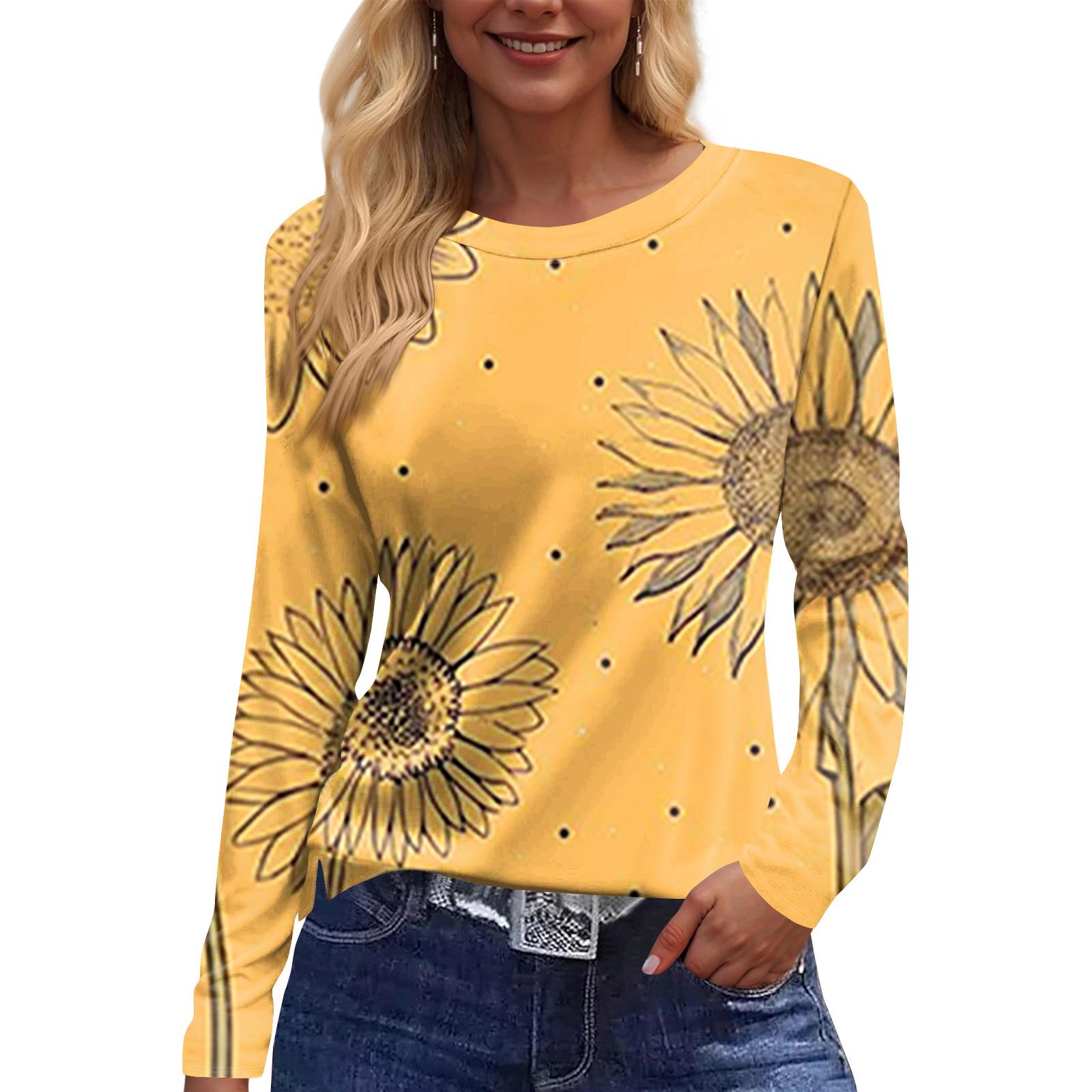 Women’s Long Sleeve Crew Neck Floral Print Blouse Casual Loose Fit Lightweight Pullover Top for Daily Wear S жовтий
Women’s Long Sleeve Crew Neck Floral Print Blouse Casual Loose Fit Lightweight Pullover Top for Daily Wear S жовтий