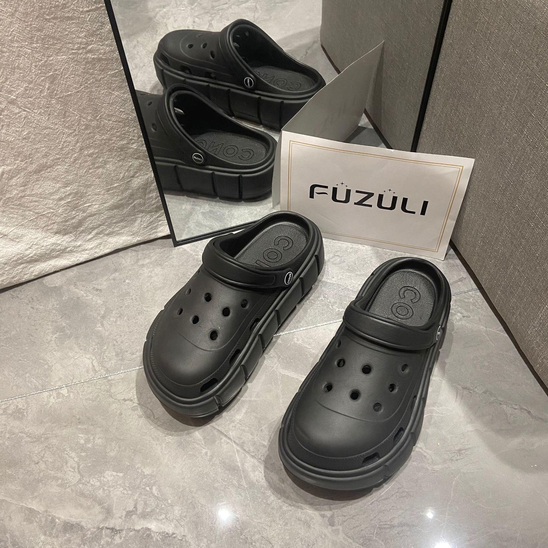 Новые повседневные туфли с отверстиями, женская обувь на толстой подошве, пляжная сумка, полупрохладные тапочки, ленивая обувь летом 40 чёрный
Новые повседневные туфли с отверстиями, женская обувь на толстой подошве, пляжная сумка, полупрохладные тапочки, ленивая обувь летом 40 чёрный