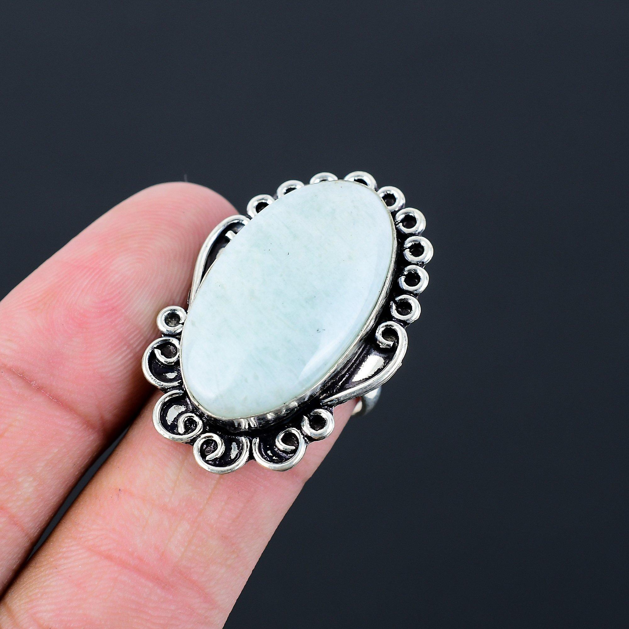Sterling Silver Amazonite Gemstone Stackable Handmade Sister Ring Jewelry US 7.5 7.5
Sterling Silver Amazonite Gemstone Stackable Handmade Sister Ring Jewelry US 7.5 7.5