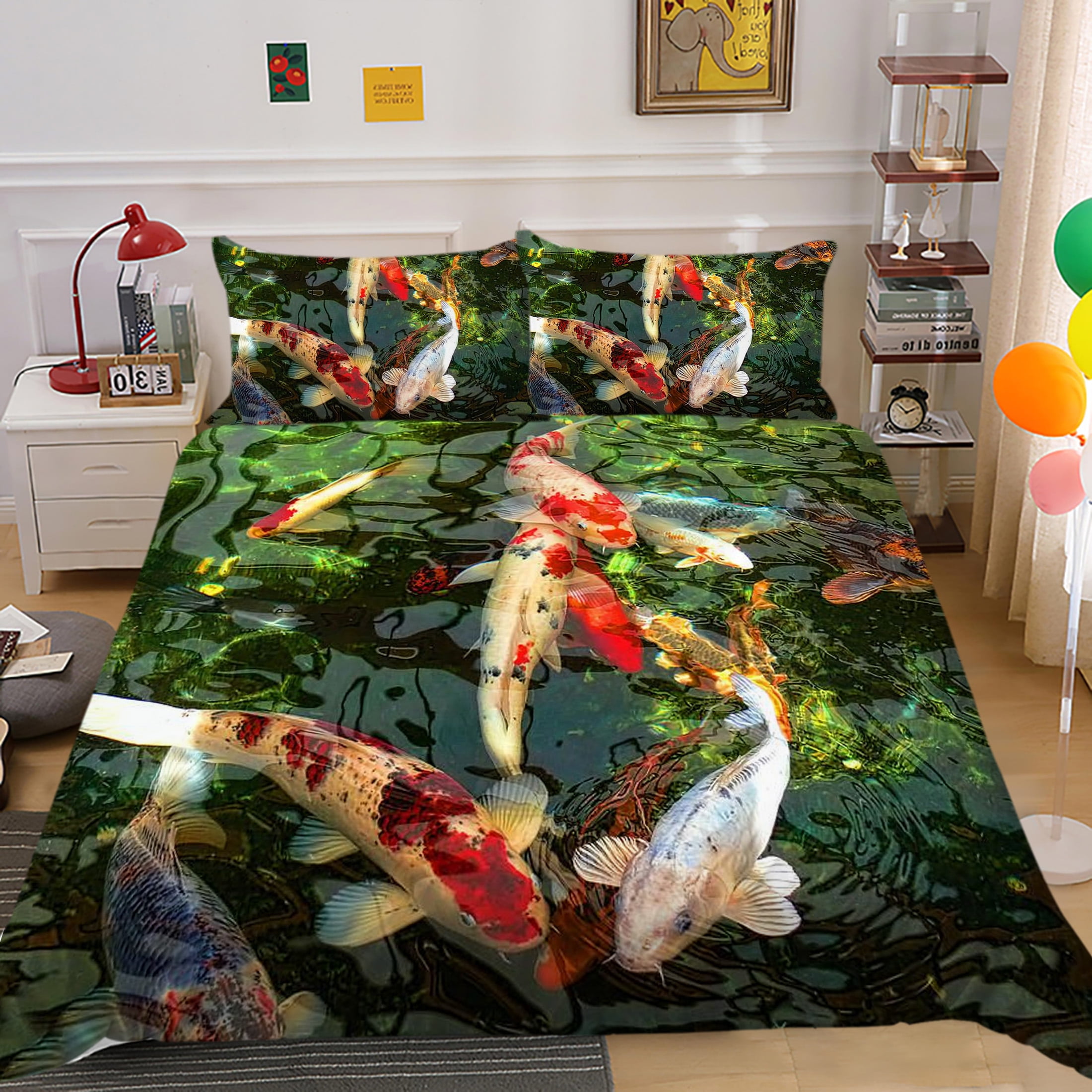 Fishing Queen Duvet Cover Set Vibrant Blue With Cartoon Fish Water Splatter Design Perfect For Fishing Lovers Warm And Soft EU Single(135*200cm)3pcs
Fishing Queen Duvet Cover Set Vibrant Blue With Cartoon Fish Water Splatter Design Perfect For Fishing Lovers Warm And Soft EU Single(135*200cm)3pcs