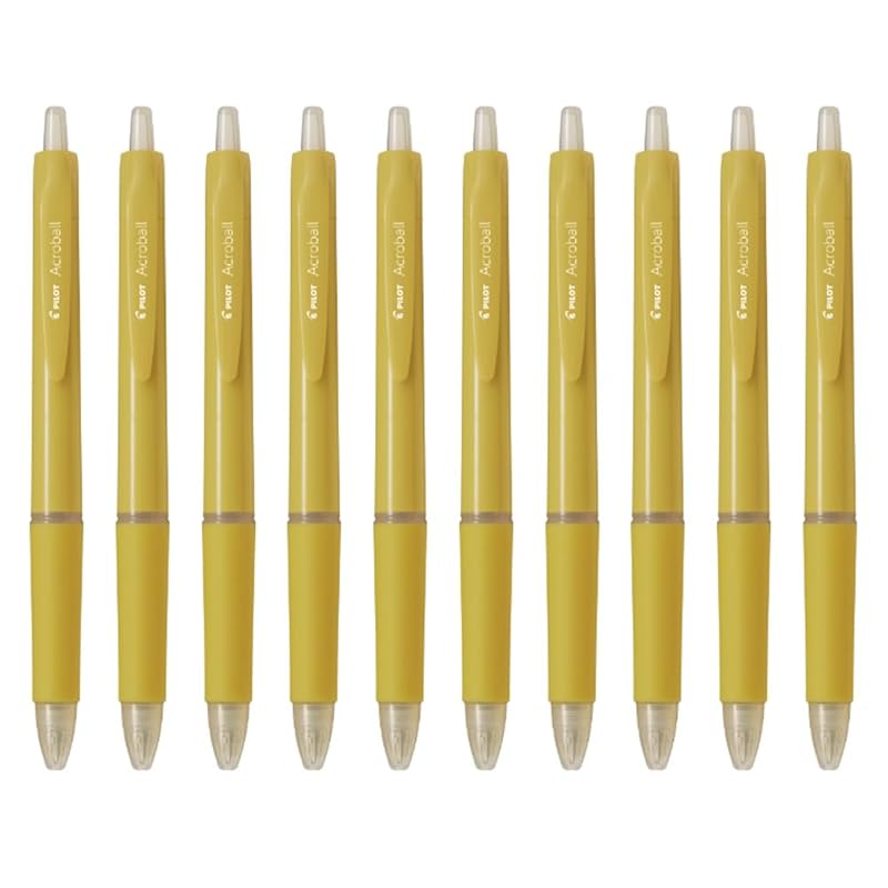 pilot acro ball retractable ballpoint pen 0.5mm fine print oil-based black ink yellow body With elastomer grip BAB-15-YB 10 pack
pilot acro ball retractable ballpoint pen 0.5mm fine print oil-based black ink yellow body With elastomer grip BAB-15-YB 10 pack