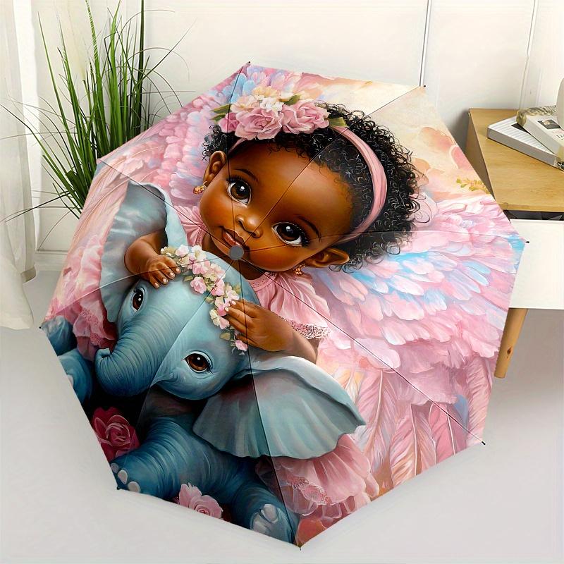 Angel Elephant Automatic Folding Umbrella 8 Ribs Lightweight Design, Durable Iron Frame, Compact and Portable, Ideal Birthday or Christmas
Angel Elephant Automatic Folding Umbrella 8 Ribs Lightweight Design, Durable Iron Frame, Compact and Portable, Ideal Birthday or Christmas