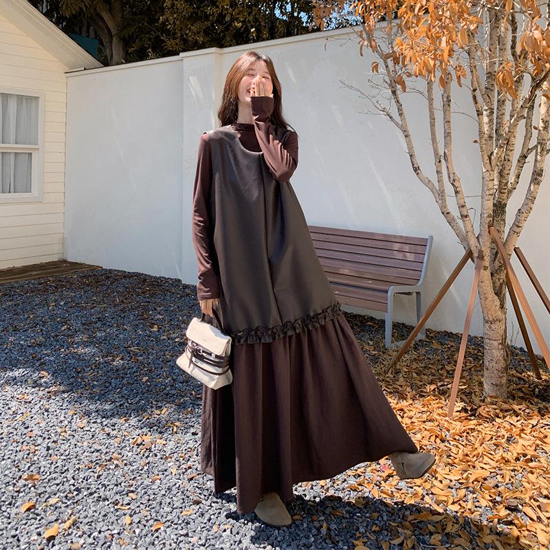 Coffee-Colored PU Leather Patchwork Dress Suit, Women s Autumn 2025 Collection - Two-Piece Set. Medium
Coffee-Colored PU Leather Patchwork Dress Suit, Women s Autumn 2025 Collection - Two-Piece Set. Medium
