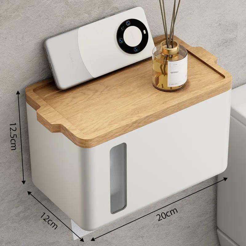 Solid wood toilet paper box hand towel box bathroom restroom wall-mounted paper towel holder waterproof roll drawer
Solid wood toilet paper box hand towel box bathroom restroom wall-mounted paper towel holder waterproof roll drawer