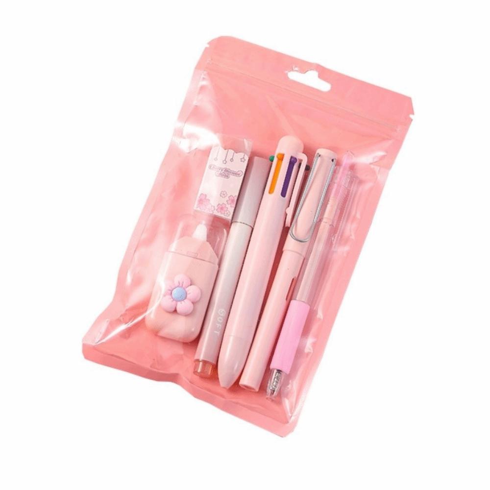 6Pcs/Set 6 Color Pens School Stationery Set Cartoon Cartoon Stationery Set Desktop Organizer рожевий
6Pcs/Set 6 Color Pens School Stationery Set Cartoon Cartoon Stationery Set Desktop Organizer рожевий