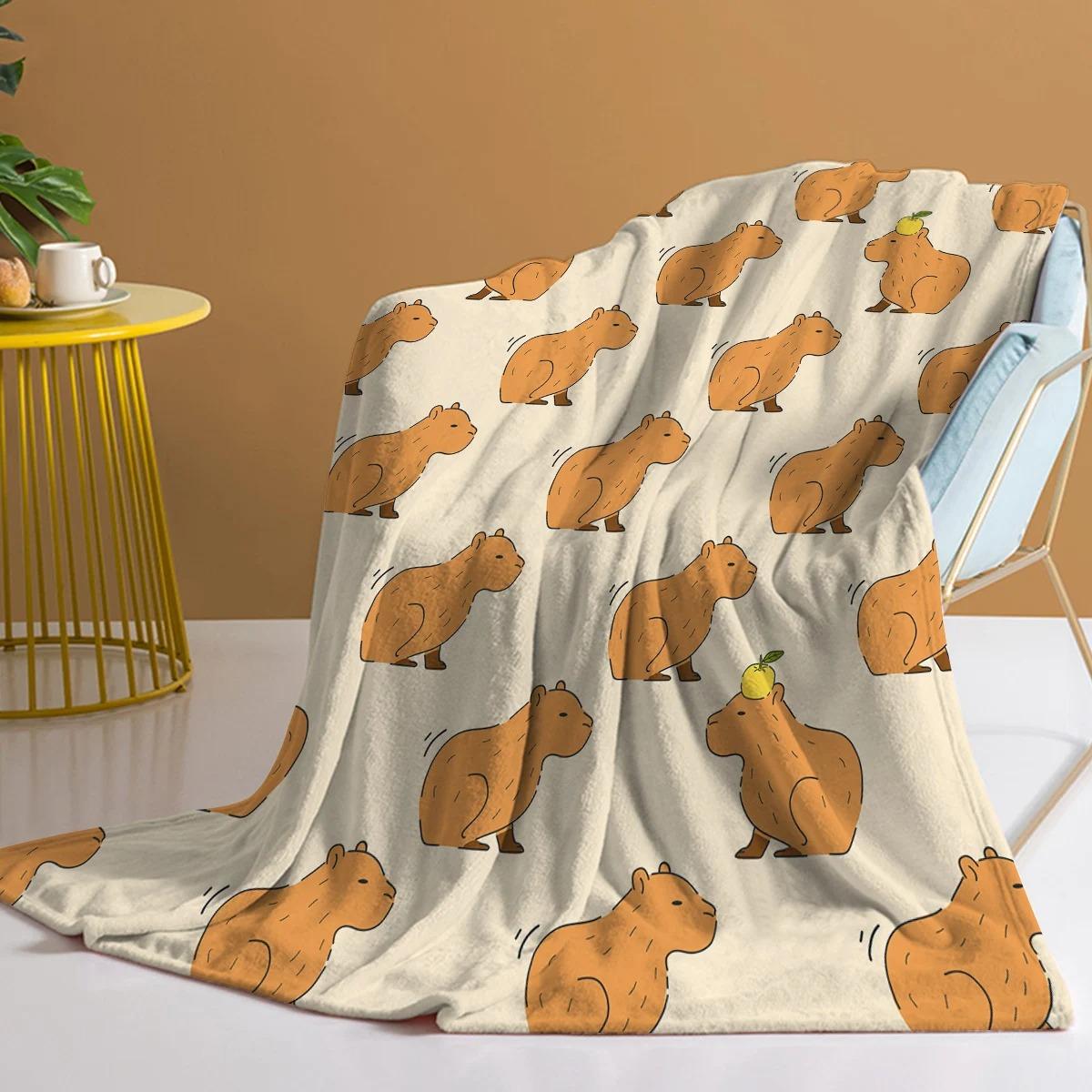 Capibara Lovely Nap Blanket Sofa Winter Warm Bed Camping Fluffy Soft Blankets Microfiber Bedding Use Flannel Throw Blanket 75x90cm
Capibara Lovely Nap Blanket Sofa Winter Warm Bed Camping Fluffy Soft Blankets Microfiber Bedding Use Flannel Throw Blanket 75x90cm