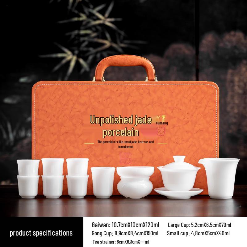 Ice-Jade White Porcelain Gaiwan Tea Set - Hover Lid Master Cup for Home or Office, Perfect Housewarming Gift
Ice-Jade White Porcelain Gaiwan Tea Set - Hover Lid Master Cup for Home or Office, Perfect Housewarming Gift