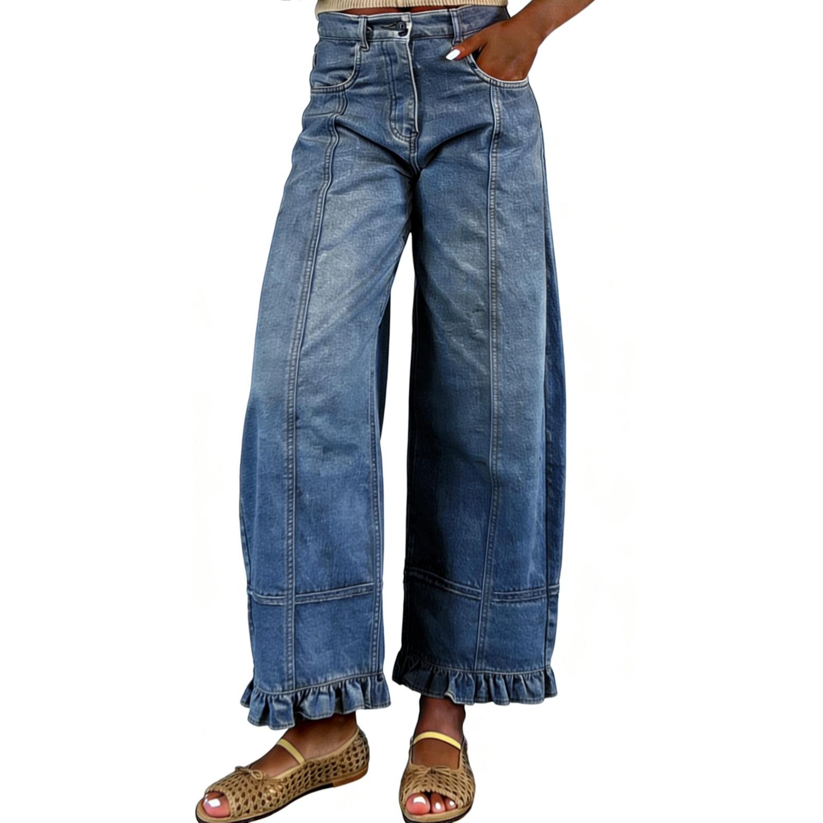 Women Floral Print Wide Leg Jeans Patchwork Baggy Boyfriend Denim Pants XL
Women Floral Print Wide Leg Jeans Patchwork Baggy Boyfriend Denim Pants XL