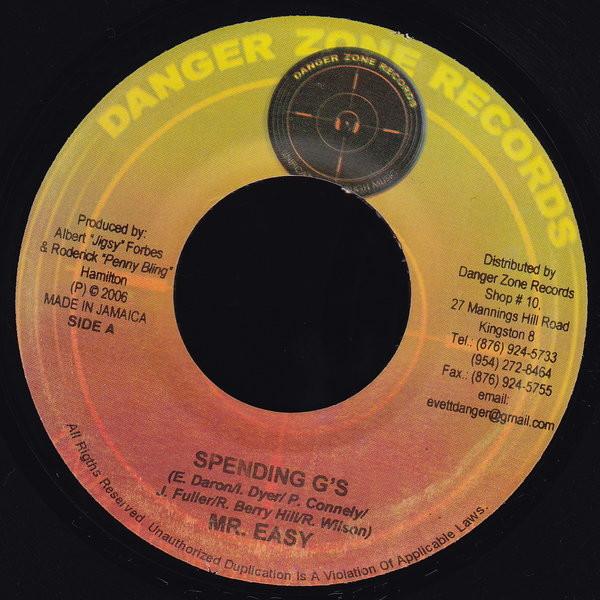 7inch Record MR. EASY / MAVADO - Spending G s / Gun Battle none Danger Zone Rec 2006 Jamaica Reggae, Ska & Dub Used
7inch Record MR. EASY / MAVADO - Spending G s / Gun Battle none Danger Zone Rec 2006 Jamaica Reggae, Ska & Dub Used