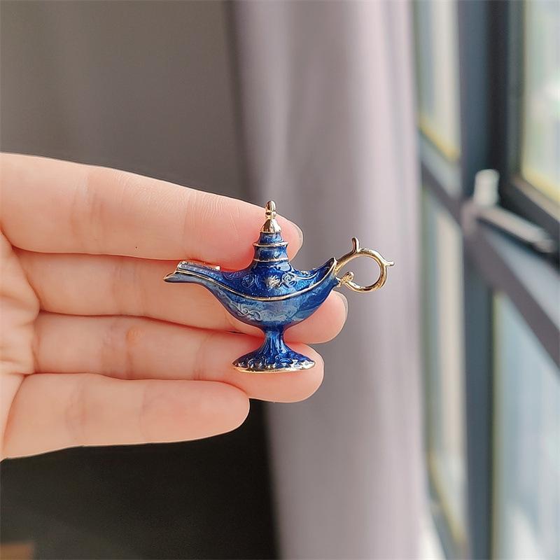 Винтажная экзотическая брошь Allah Magic Lamp Creative, модная глазурь Mini Anti-Light Small Pin, булавка для воротника рубашки