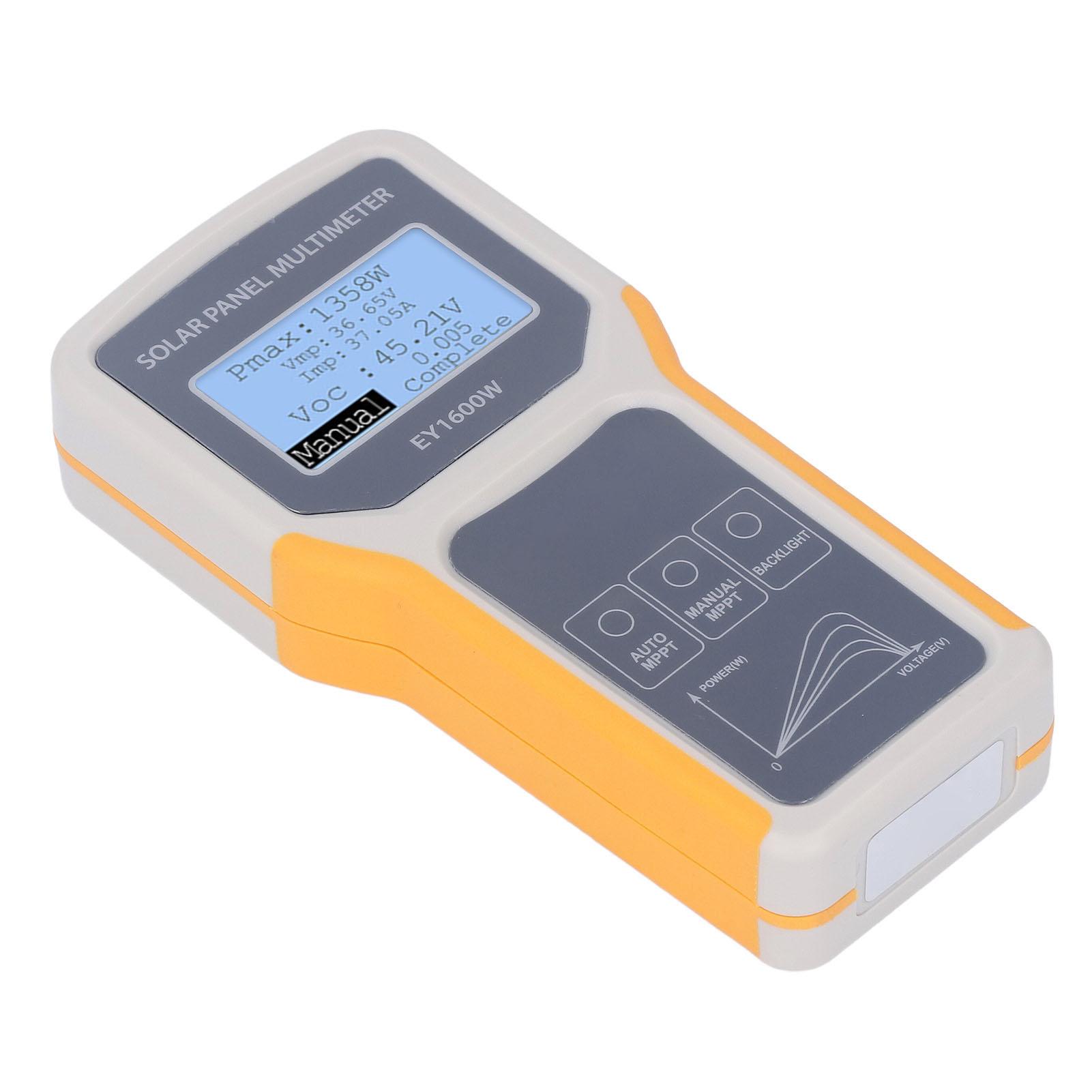 Solar Panel MPPT Tester 51600W 060A Photovoltaic Panel Multimeter with Connection Cable 1260V
Solar Panel MPPT Tester 51600W 060A Photovoltaic Panel Multimeter with Connection Cable 1260V