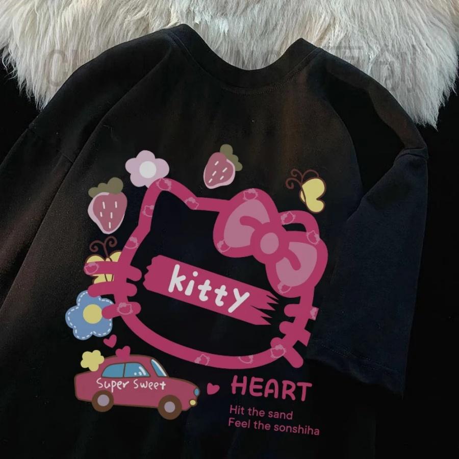 Hello Cat Cute Pink Print Female Tee Clothing San Popular T Shirt Letter Round Neck T-Shirt Personality Lovely Short Sleeve XXXXXL чорний
Hello Cat Cute Pink Print Female Tee Clothing San Popular T Shirt Letter Round Neck T-Shirt Personality Lovely Short Sleeve XXXXXL чорний