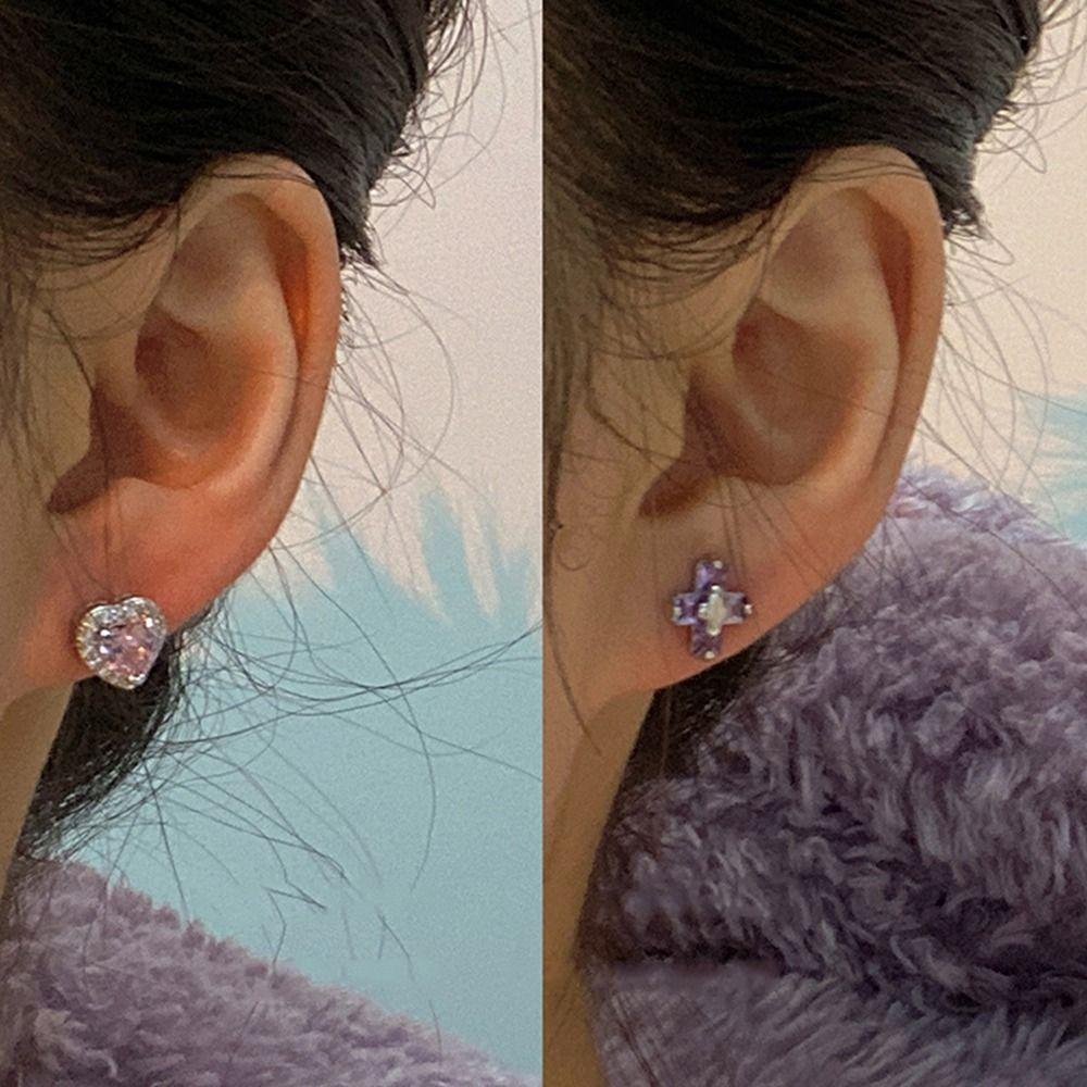 Temperament Party Lady Zircon Ear Stud Bling Love Stud Earrings Women Jewelry Fairy Ear Bone Nail B
Temperament Party Lady Zircon Ear Stud Bling Love Stud Earrings Women Jewelry Fairy Ear Bone Nail B