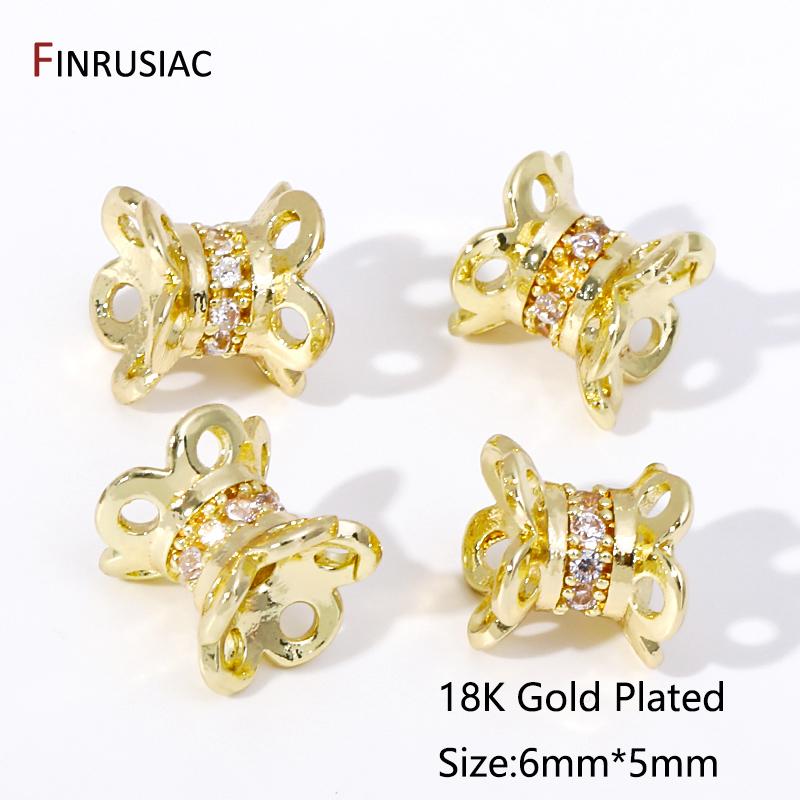 2 Styles Trendy 18K Gold Plated Brass Flower Bead End Caps,Inlaid Zircon Hollow Bead Caps For DIY Jewelry Making Accessories 3 pieces
2 Styles Trendy 18K Gold Plated Brass Flower Bead End Caps,Inlaid Zircon Hollow Bead Caps For DIY Jewelry Making Accessories 3 pieces