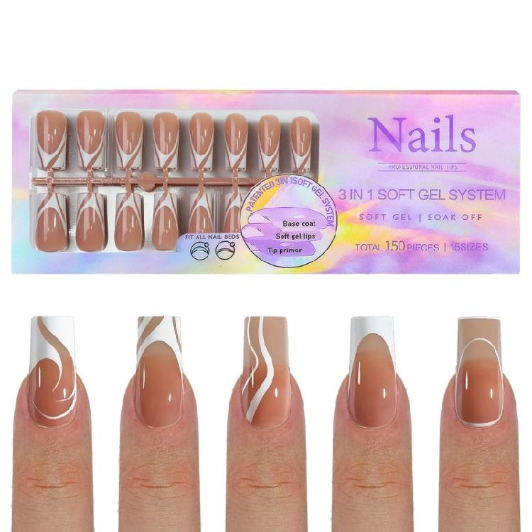 150Pcs Practical French Nail Set Quick Change Designs Press on Nails Manicure Beauty Essential for Stylish Women
150Pcs Practical French Nail Set Quick Change Designs Press on Nails Manicure Beauty Essential for Stylish Women
