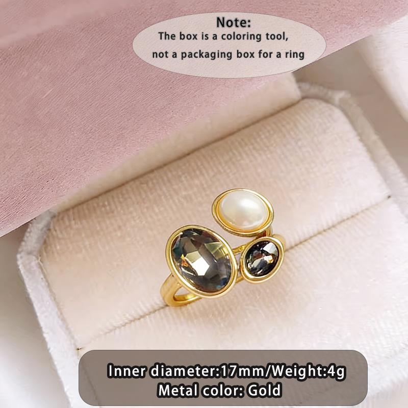 2026 New Gothic Grey Elliptical Crystal Metal Open Ring for Women Fashionable Luxury Jewelry Wedding Gift Index Finger Accessory resizable&Gold-color темно-сірий
2026 New Gothic Grey Elliptical Crystal Metal Open Ring for Women Fashionable Luxury Jewelry Wedding Gift Index Finger Accessory resizable&Gold-color темно-сірий