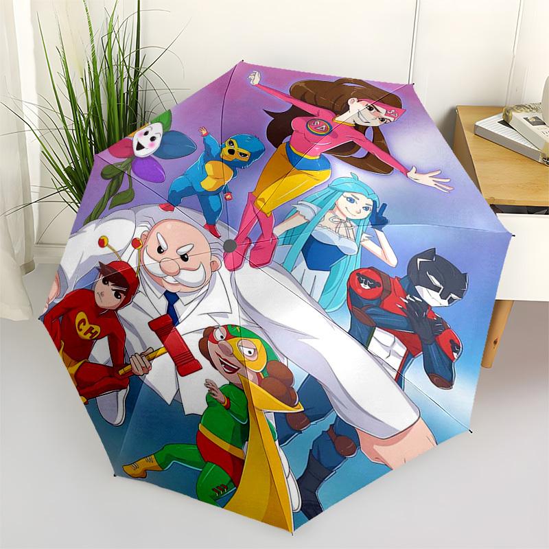 1pc Captain Hammer & Friends Outdoor Umbrella: Automatic Opening/Closing, Portable 3-Fold Design with 8-Rib Iron Frame - Perfect Gift for Fans, Travel
1pc Captain Hammer & Friends Outdoor Umbrella: Automatic Opening/Closing, Portable 3-Fold Design with 8-Rib Iron Frame - Perfect Gift for Fans, Travel