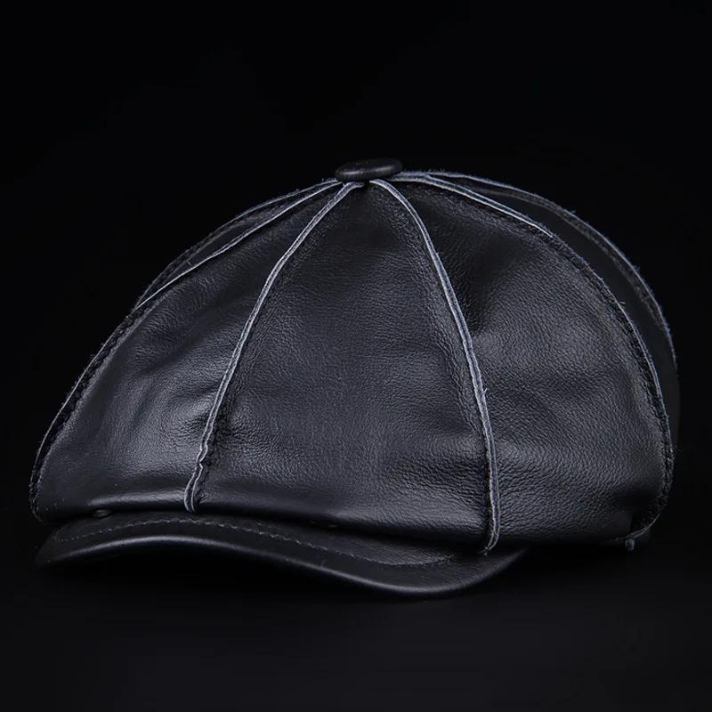 Men s Genuine Leather Warm Octagonal Cap Elegant Adjustable Newsboy Beret Cowhide Tongue Cap XXL чорний
Men s Genuine Leather Warm Octagonal Cap Elegant Adjustable Newsboy Beret Cowhide Tongue Cap XXL чорний
