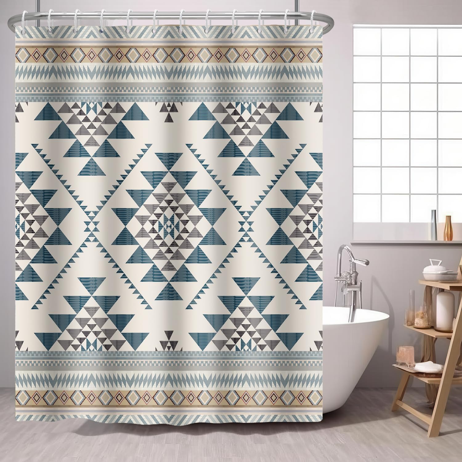 Black White Shower Curtain Southwest Boho Tribal Fabric Shower Curtains Navajo Ethnic Western Geometric Bath Curtain Bathroom W60H190(CM)-1 Pcs
Black White Shower Curtain Southwest Boho Tribal Fabric Shower Curtains Navajo Ethnic Western Geometric Bath Curtain Bathroom W60H190(CM)-1 Pcs