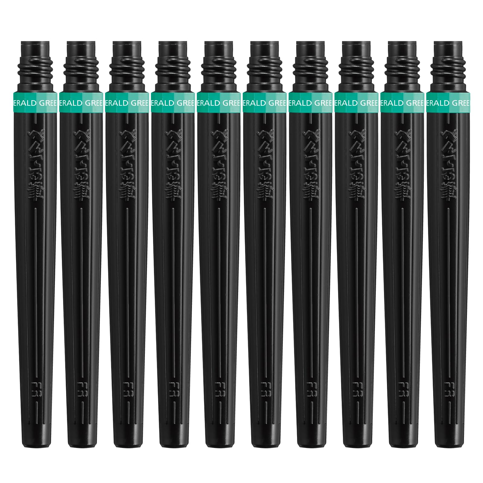 Pentel Color Brush Pen Art Brush Cartridge Emerald Green 10 Pieces XFR-162
Pentel Color Brush Pen Art Brush Cartridge Emerald Green 10 Pieces XFR-162