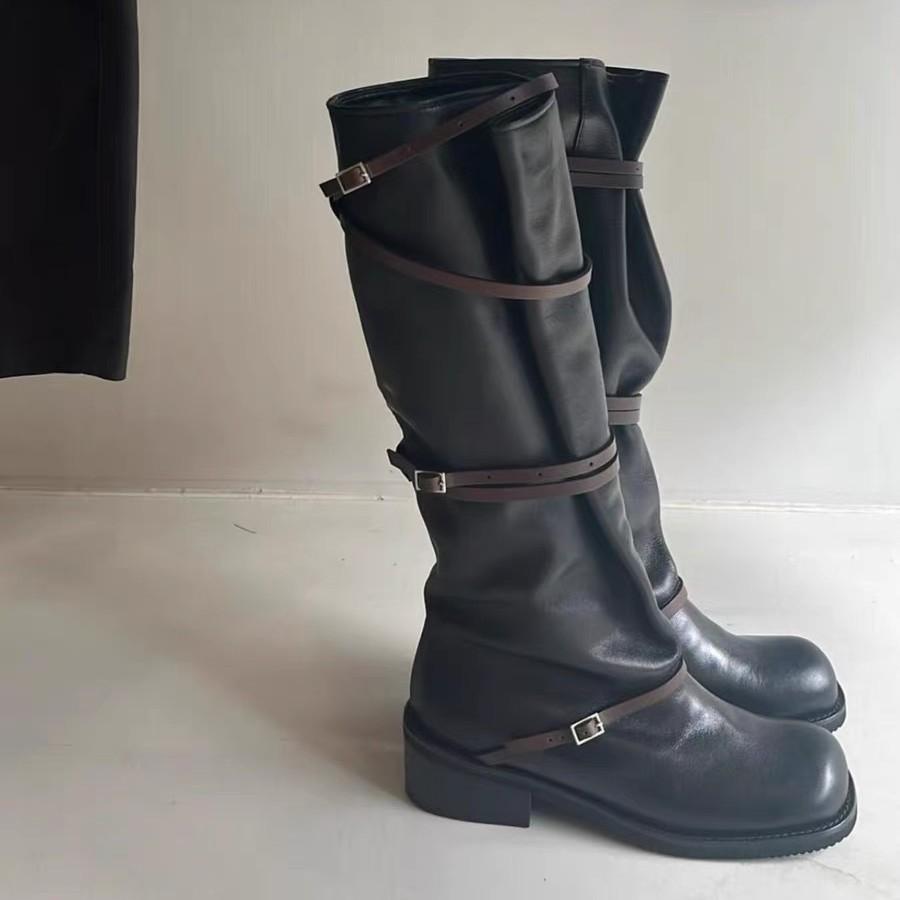 Belt buckle knight boots new thick heel round head stacking boots leather boots slim high heel high boots women 40 чорний
Belt buckle knight boots new thick heel round head stacking boots leather boots slim high heel high boots women 40 чорний