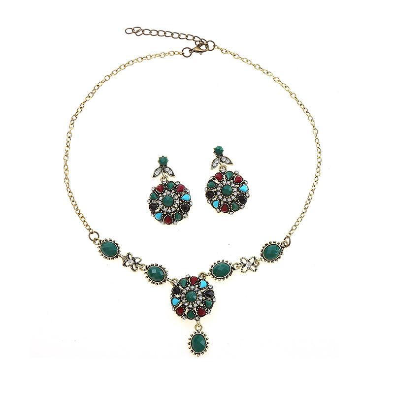 Vintage Bohemian Colorful Crystal Necklace And Earring Set For Women Exaggerated Luxury Temperament Jewelry
Vintage Bohemian Colorful Crystal Necklace And Earring Set For Women Exaggerated Luxury Temperament Jewelry